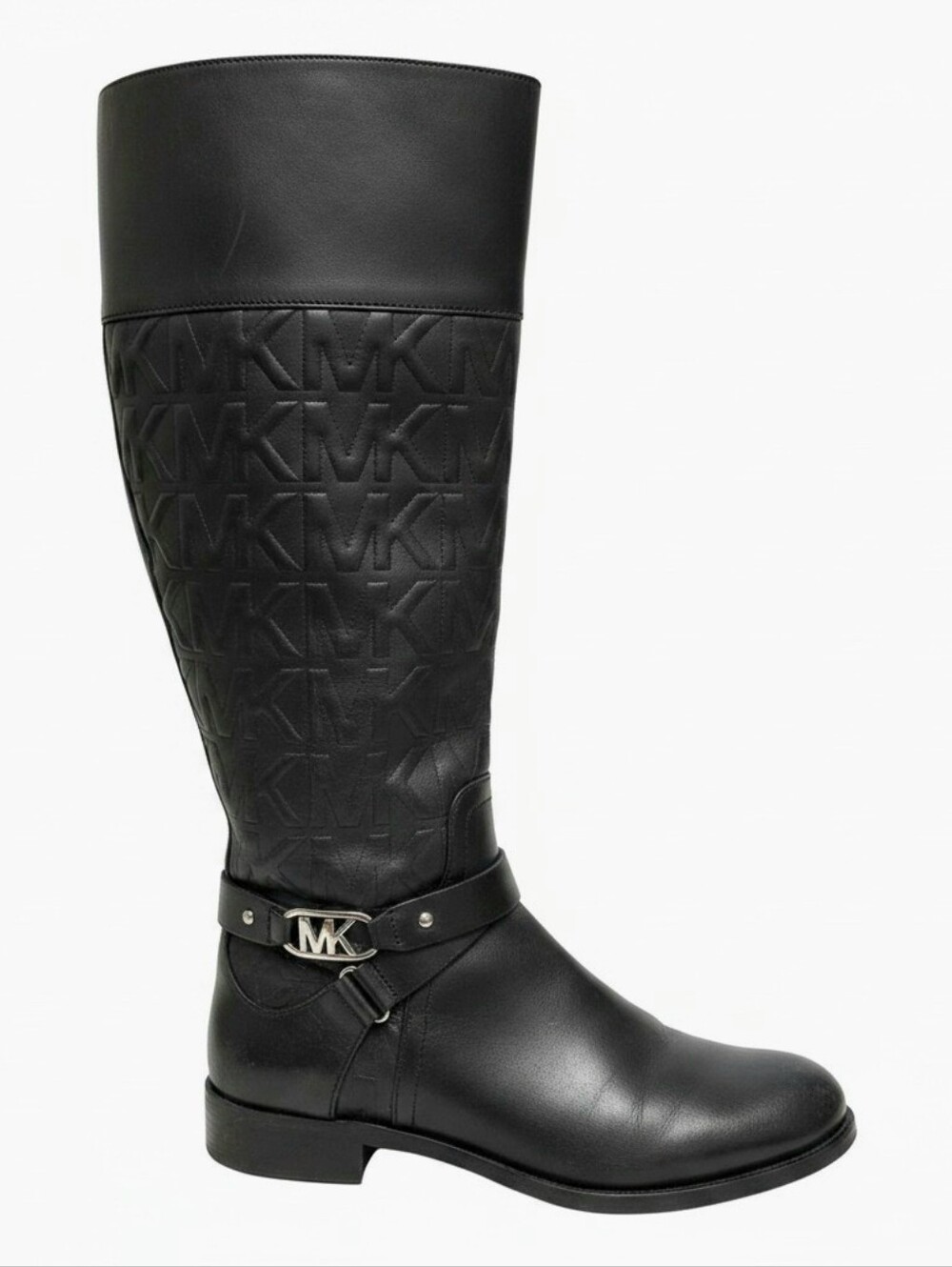 Michael Kors Black Monogram Riding Boots - Western Boho Equestrian Whimsigoth